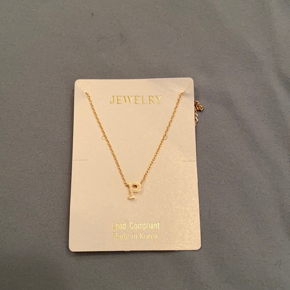 Initial Necklace “P”